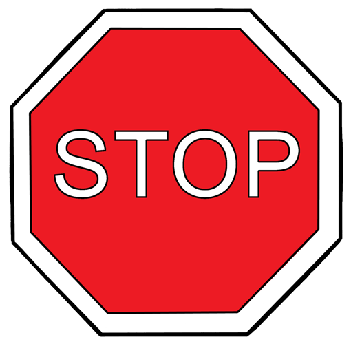 Das ist ein Stopp-Schild.